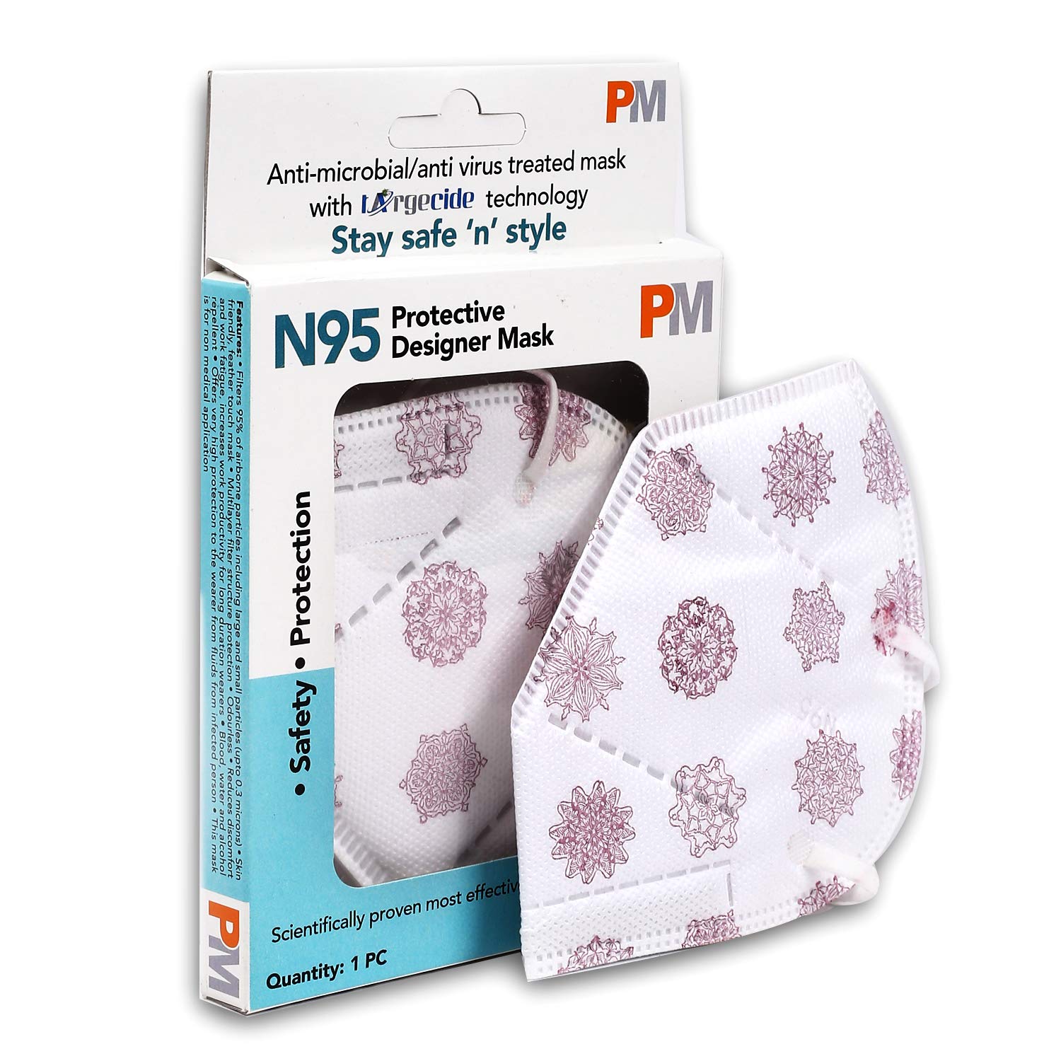 PMN95 Cotton Reuseable Designer Face Mask (Purple, Without Valve) for Men & Women, pack of 1 (B08QZ21FRX) Amazon Price History, Amazon Price Tracker