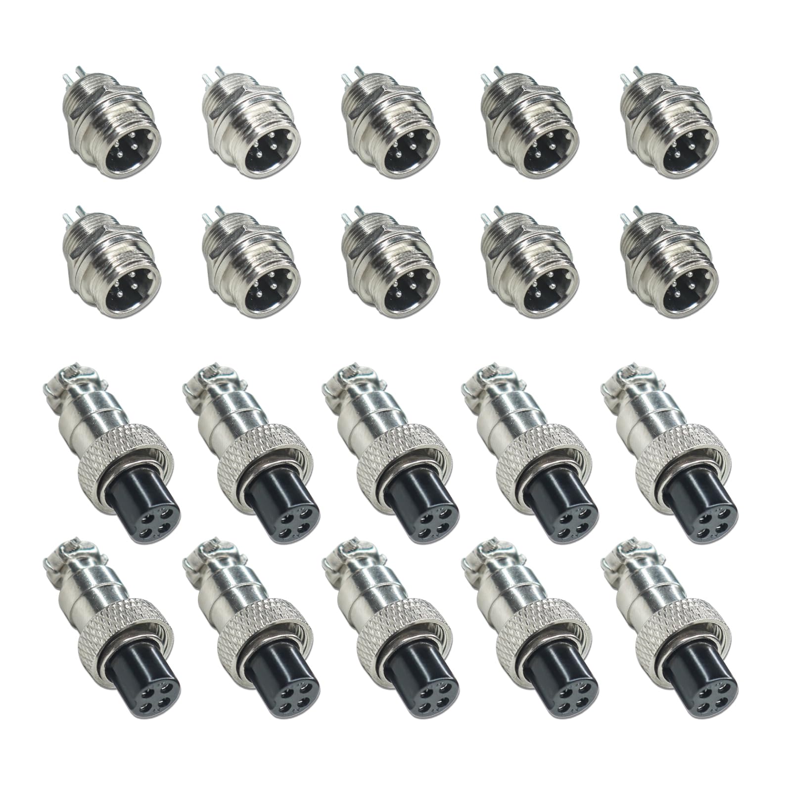 Electronic Spices GX12 4 Pin 5A Male and Female Metal Aviation Connector (Pack of 20 Pair) (B0D316CY38) Amazon Price History, Amazon Price Tracker
