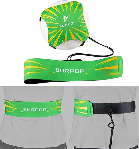 Miniatura 6 de Entrenador de fútbol, voleibol, rugby y fútbol americano, cinturón ajustable para niños y adultos para entrenar el lanzamiento de patadas de fútbol