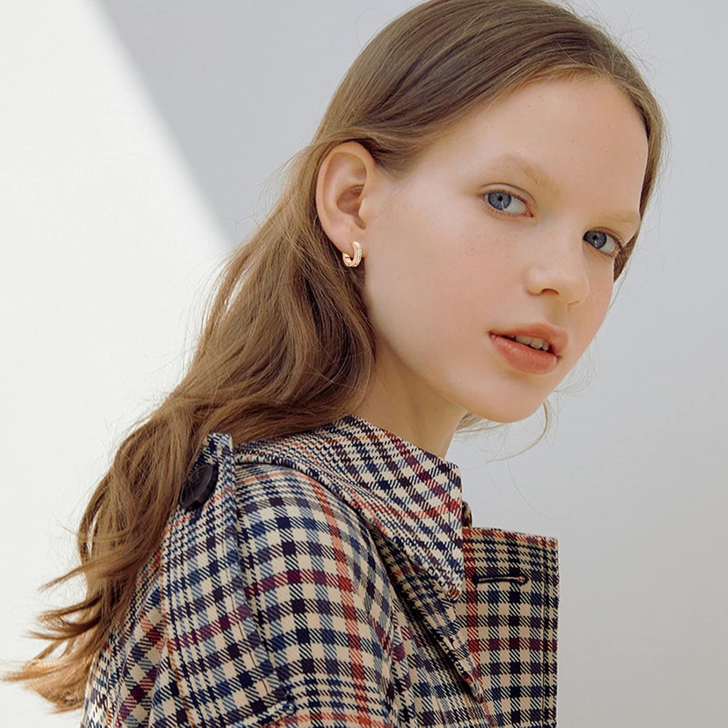 NEWITIN 12 Pairs Stainless Steel Stud Earrings for Men Hypoallergenic Earring Unisex Studs Inlaid Cubic Zirconia Men Earrings Hoop CZ Stud Earring Set for Women - Image 7