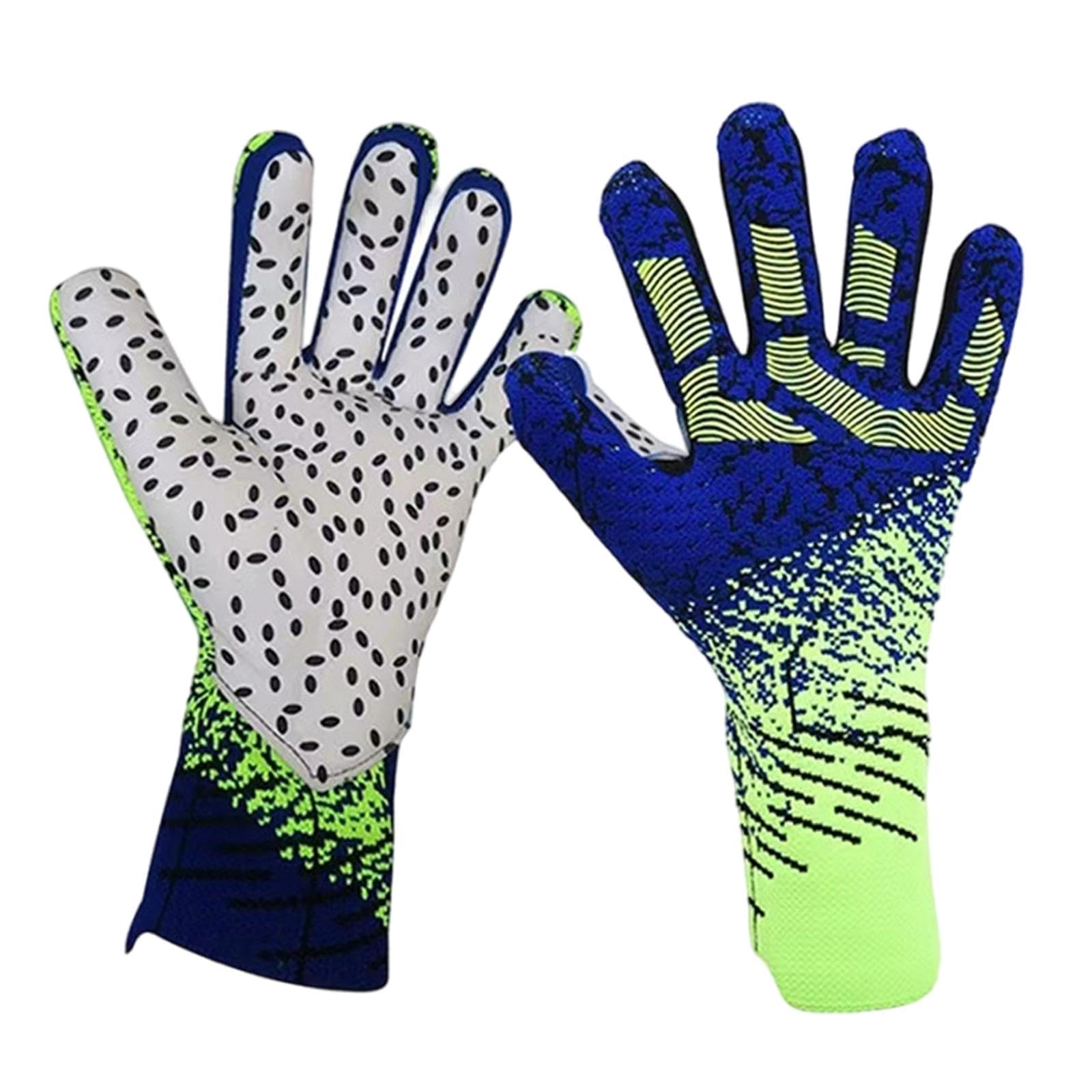 MERISHOPP®Football Goalkeeper Gloves Thickened High Performance Sport Goalie Gloves blue and green|Sporting Goods | Team Sports | Soccer-image-15