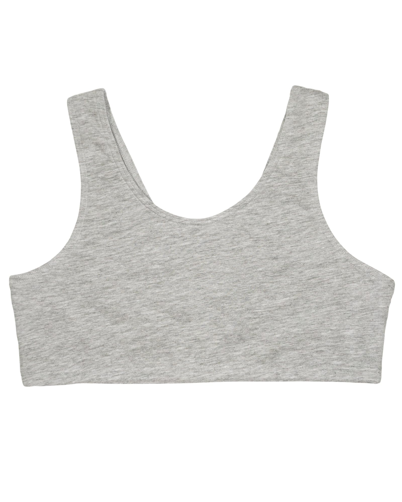 Fruit of the Loom Biustonosz sportowy dla dziewczynek, Grey Heather/White/Denim Heather - 3-pack, 70A