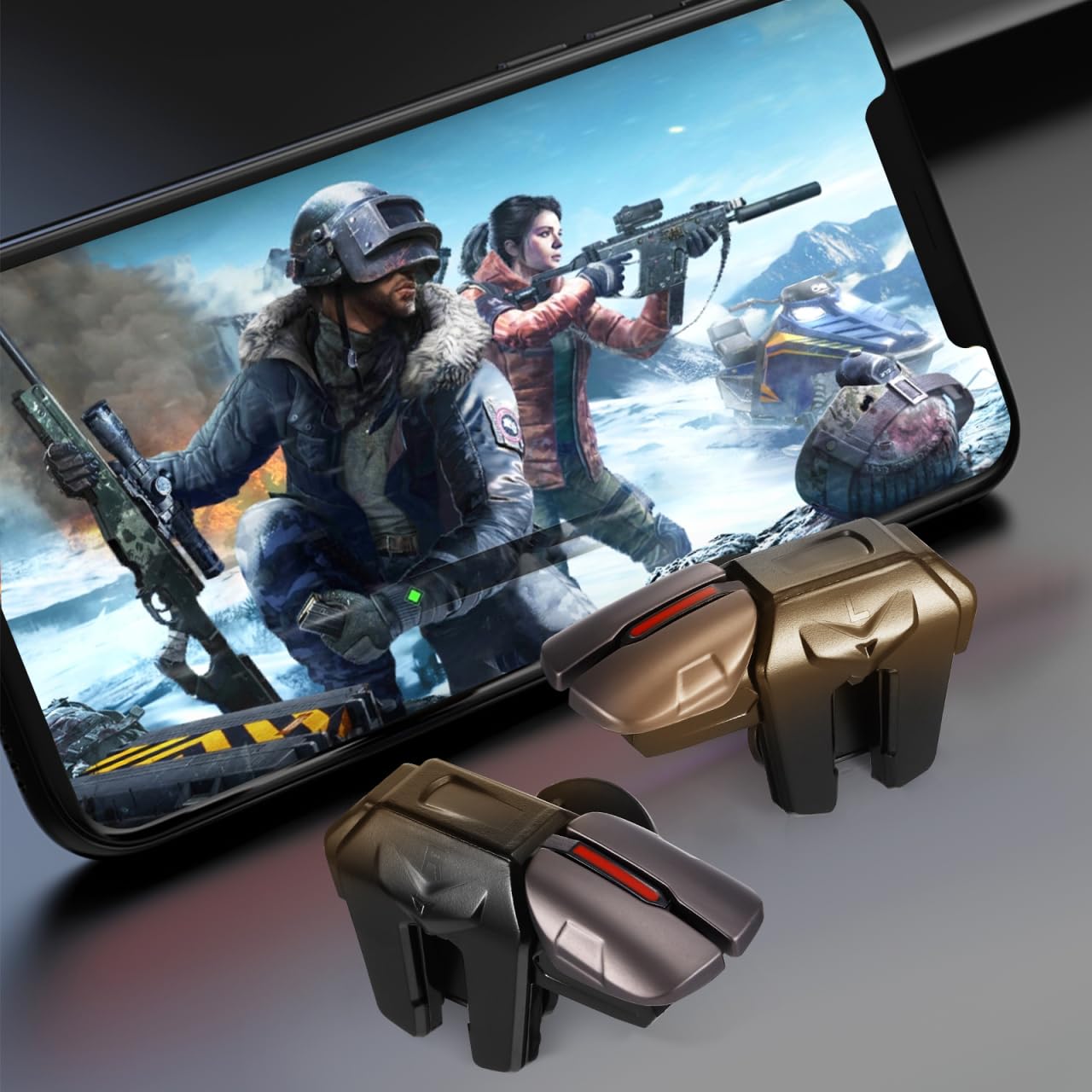 UKCOCO Mobile Controller 6 Trigger + 3 Fingerhandschuhe Set – ergonomische L2/R2 Auslöser für präzises Zielen & Schießen, atmungsaktive Gaming-Fingerhüllen reduzieren Bildschirmlatenz