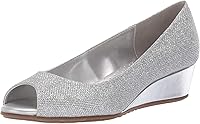 Bandolino Women's Candra Peep-Toe Wedge Pumps - Slip-On Comfortable Heels for All-Day Style