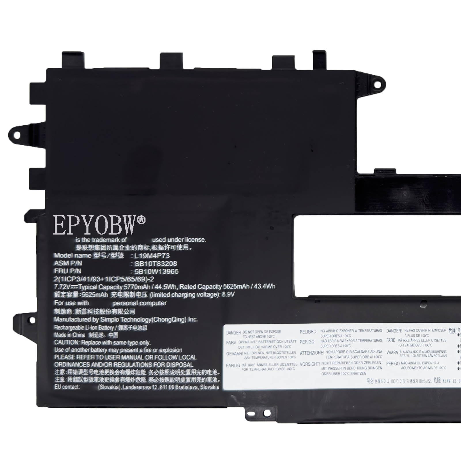 Amazon.com: EPYOBW L19C4P73 Laptop Battery 44.5Wh 5820mAh 4-Cell
