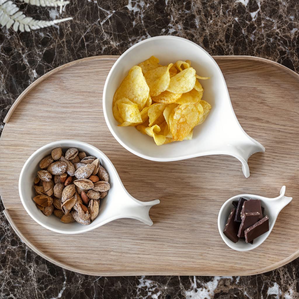 Villeroy und Boch - Flow miska z uchwytem, na sałatki/zupy/desery, porcelana premium, nadaje się do mycia w zmywarce, biała, 450 ml