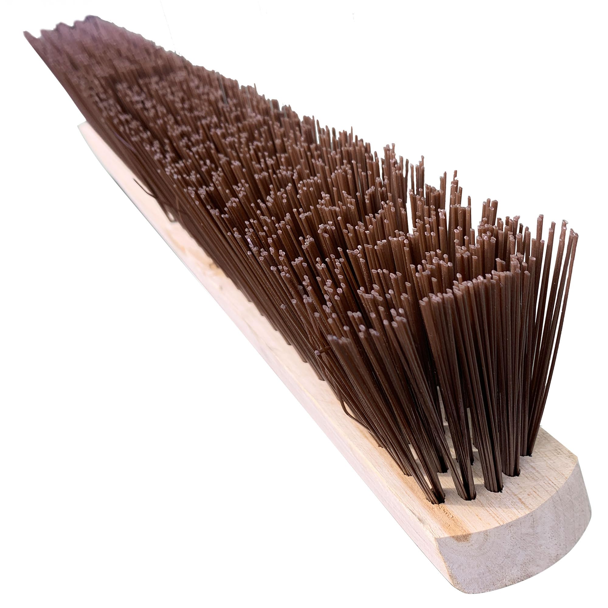 Newman And Cole Brown 36” Stiff Broom Outdoor Yard Brush Head With Stiff Pvc Hard Bristle Brush Heavy Duty Yard Outdoor Garden Sweeping Broom