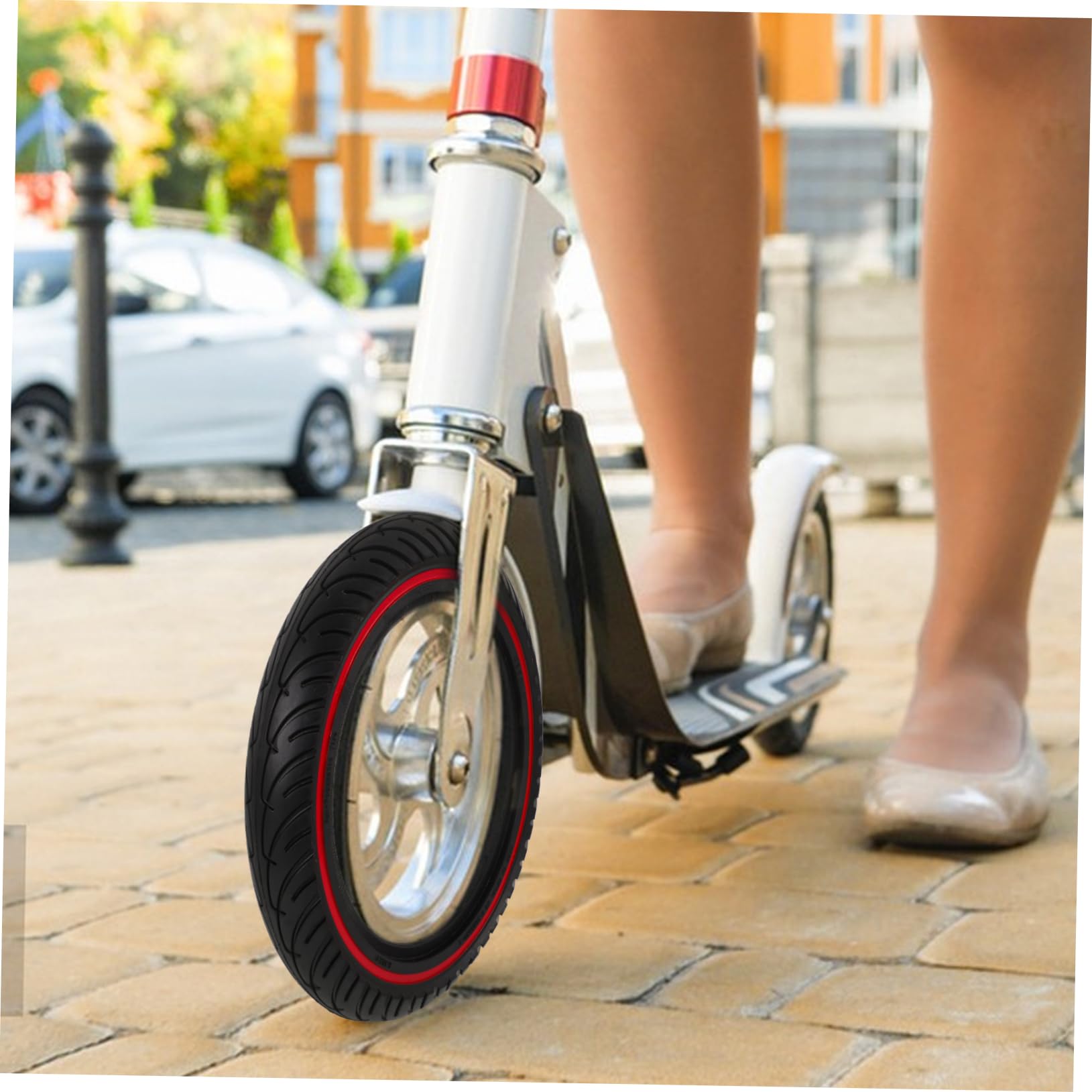 ibasenice Roue de Trottinette Électrique 8.5 Pneu en Polyuréthane Remplacement Facile Accessoire pour M365/Pro/1S Conduite Sûre Toutes Surfaces