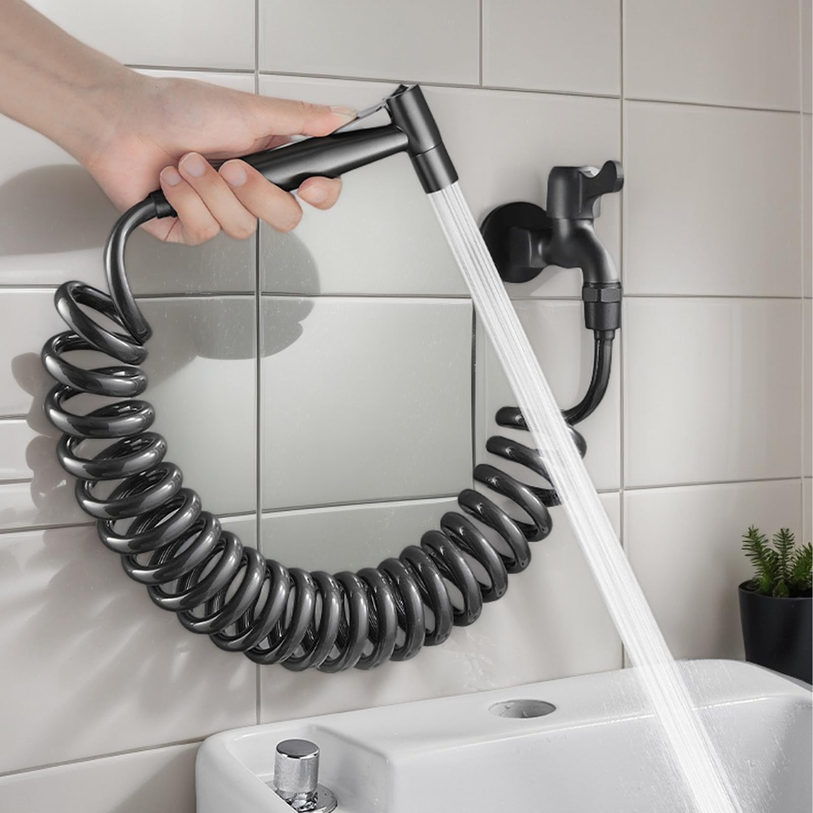 Prysznic Toaletowy Ergonomiczny uchwyt, szczelne połączenie, narzędzie | Bateria Bidetowa Z Wężem Kąpiel Zwierząt Czyszczenie Zlewu Higiena Kempingowa Opieka