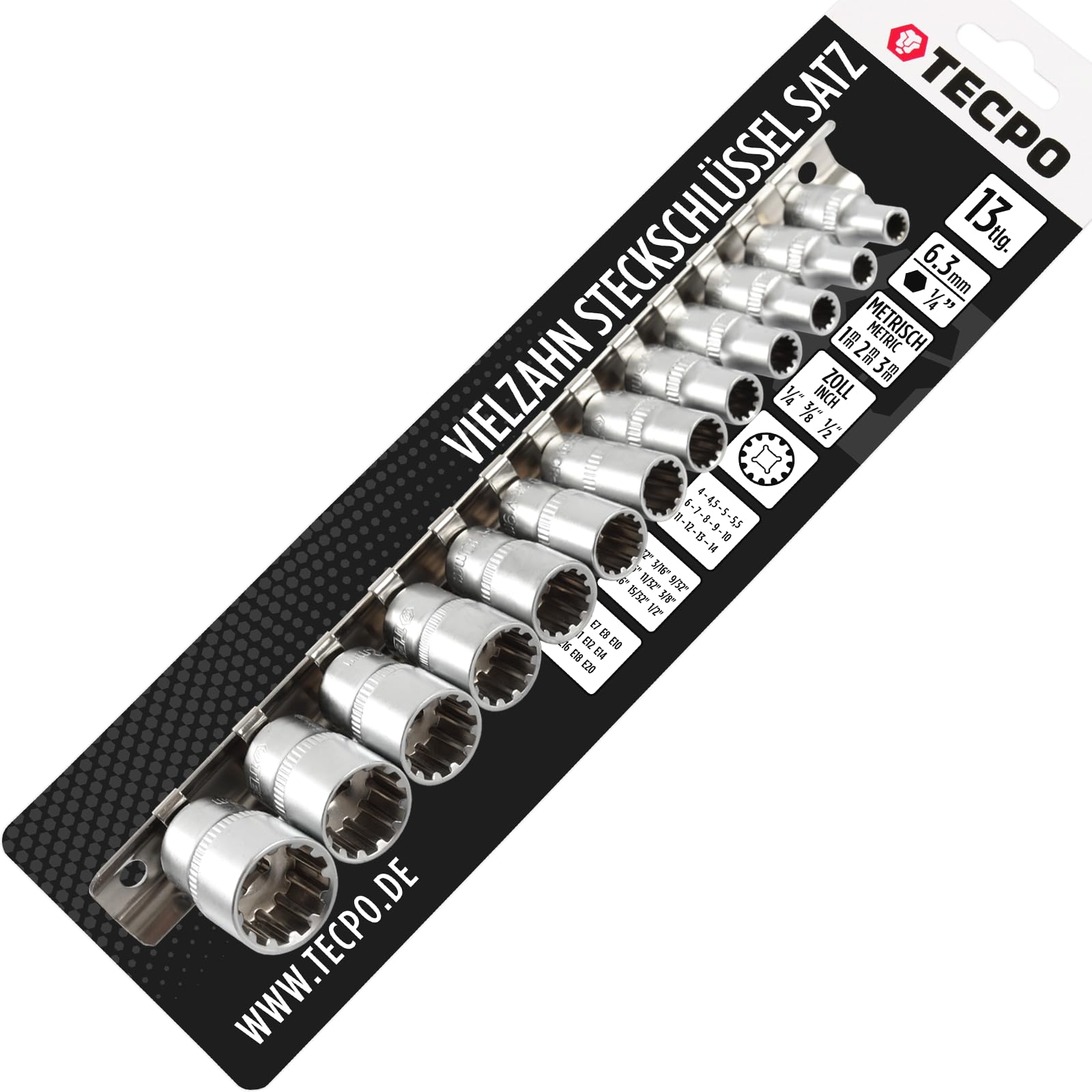 Würth 3/8 Zoll Steckschlüssel Metrisch 6-kant Lang SW8
