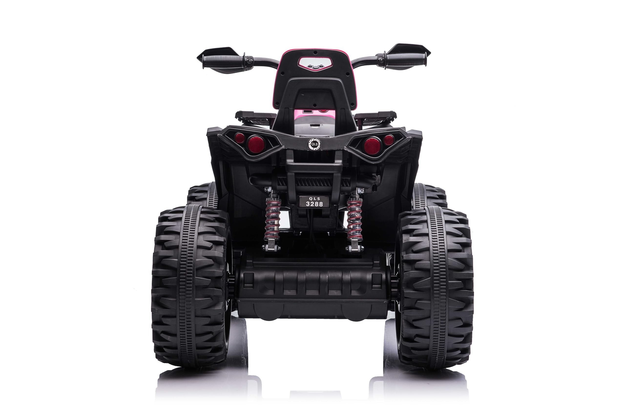 TOYSCAR Super Quad Elettrico per Bambini 12V ATV off-Road 4 x 4 Motori 12v Full Optional Batteria Potenziata 14AH Sospensioni (Rosa)