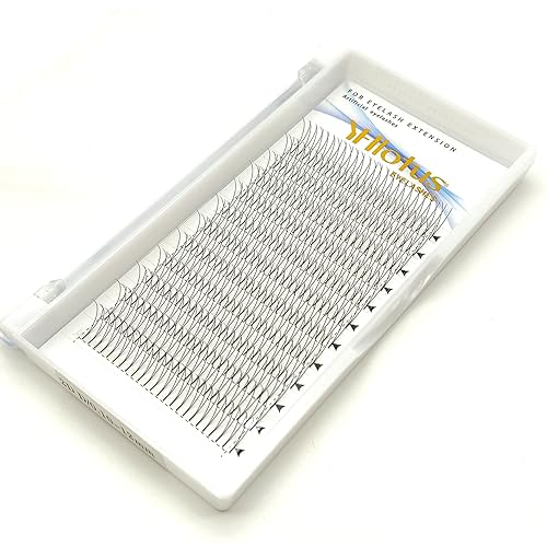 Miniatura 4 de Pro Made - Extensiones de pestañas 2D con volumen de 0.004 in de grosor, tallo corto ruso, natural, suave, 0.315-0.591 in, extensiones 2D