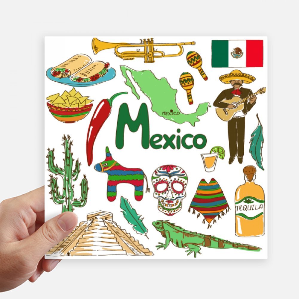 Sticker Mexique 20cm pour personnaliser vos valises de voyage en couleur