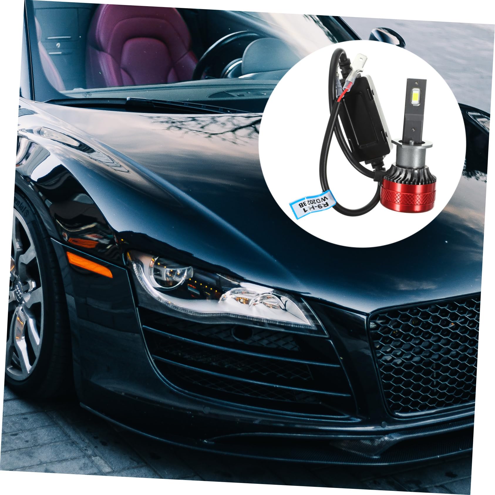 SOLUSTRE Bombilla de Luz de Cruce para Coche H1 LED Máxima Luminosidad y Disipación de Calor de Aluminio, Adecuado para Faros Delanteros y Conducción Segura