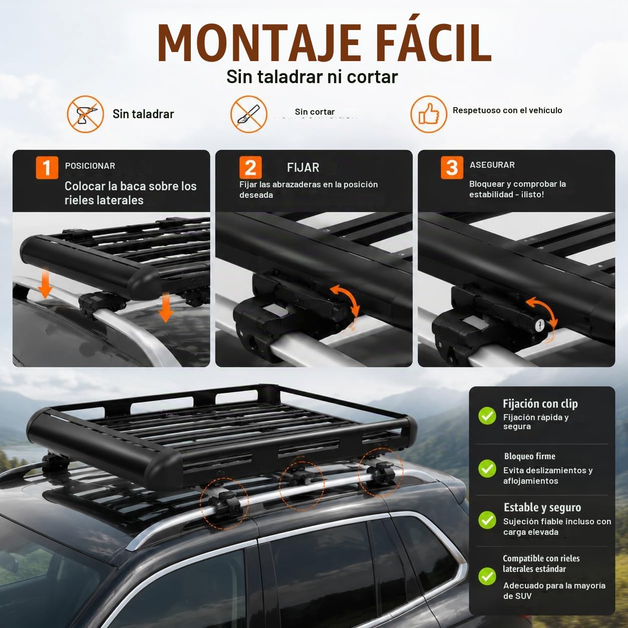 Portaequipajes de aluminio universal para techo 127x97cm, portaequipajes de doble piso con deflector de viento, portaequipajes en forma de canasta para SUV con capacidad de carga de 150kg