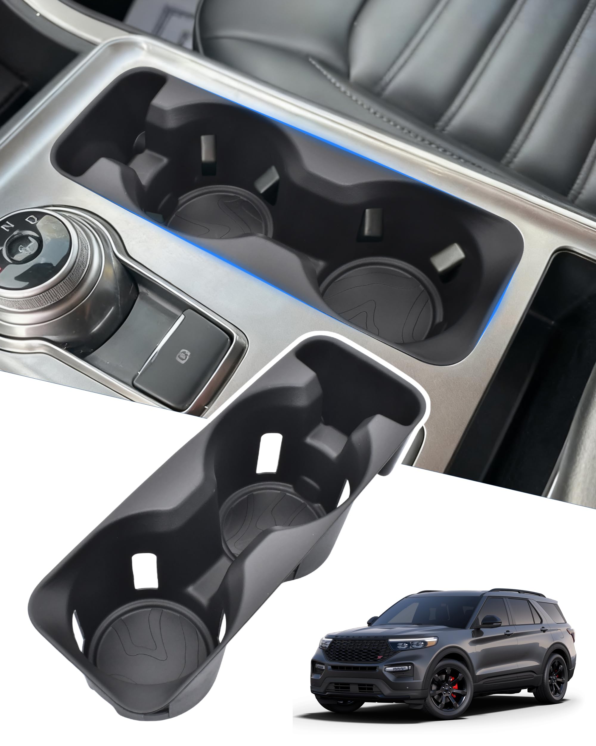 Cup Holder Inserts for Ford Explorer 2020-2024 Accessories