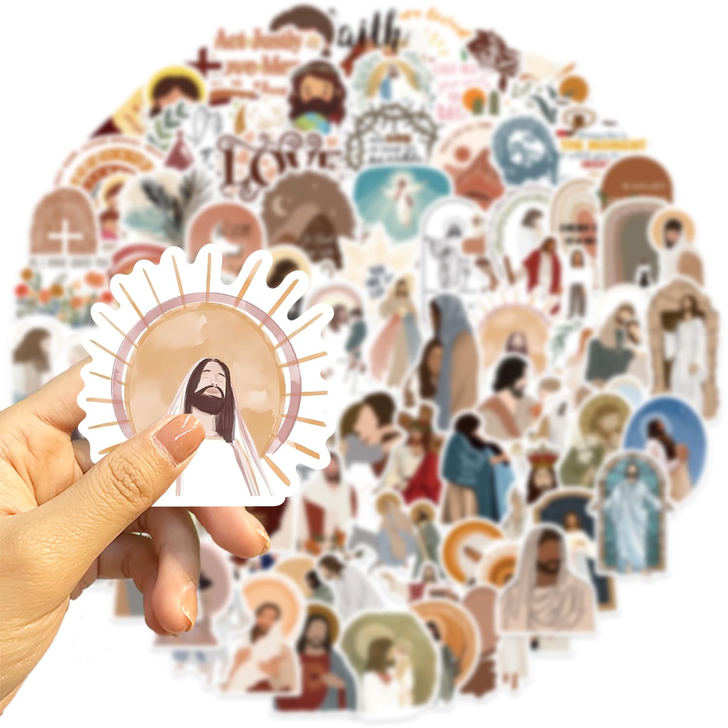 100 Pcs Inspirational Priest Stickers - Cute Vinyl Stickers for Water Bottle Laptop, Scrapbook, Journaling - Waterproof - Image 4