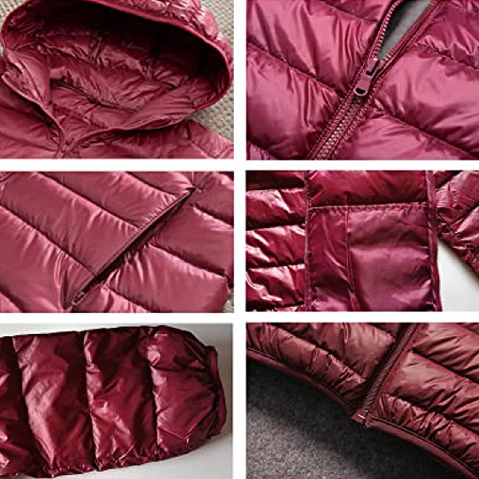 Puffer Jacket Oversized Lichtgewicht Donsjack Dames Hooded Packable Korte Down Gevulde Jas Gewatteerde Gewatteerde Winter Jas, Zwart, 4XL