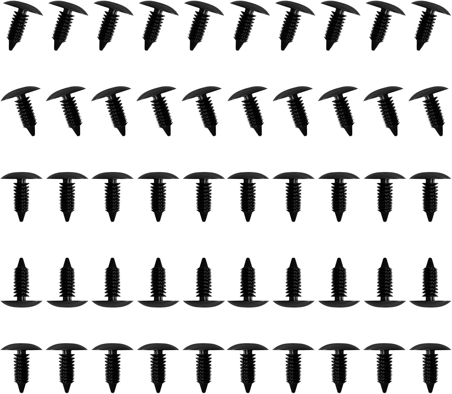 INCREWAY 50pcs Strapping Rivets Fasteners, Nylon Fastener Rivet Clips