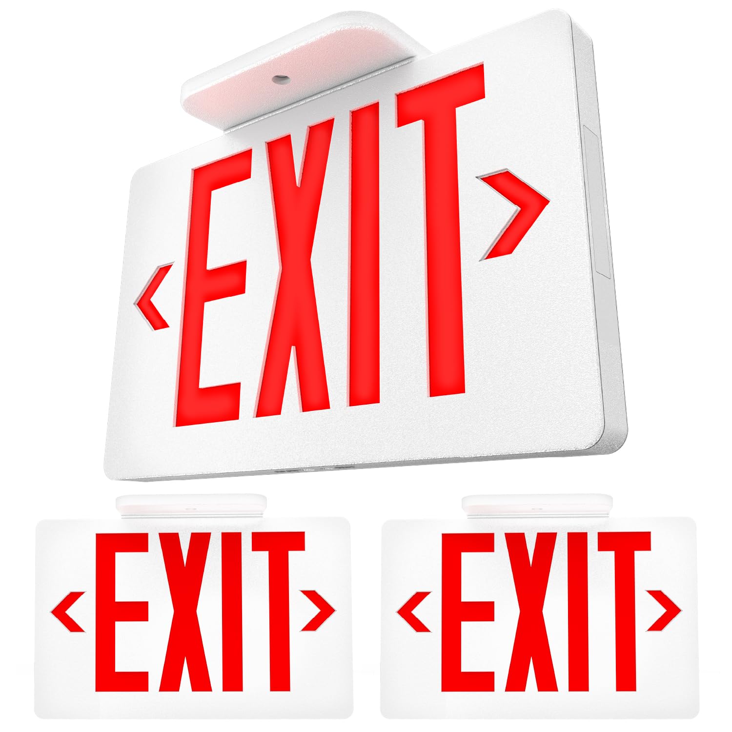 Sunco 2 Pack Red LED Exit Signs, Doublesided, 90 Minute Backup Battery