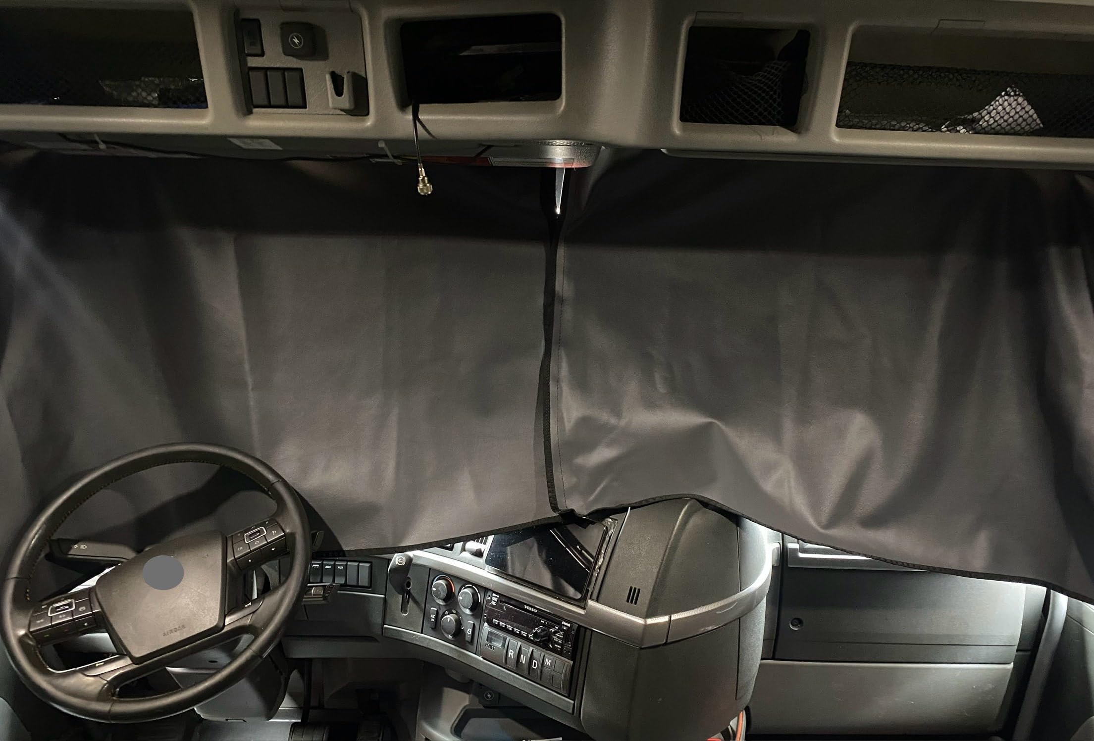 Windshield Curtains Made for Volvo VNL (2004-current) VNR -Semi Truck Sun Protection Left and Right Side-Interior Privacy Shades