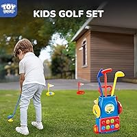 Vista 4 de TOY Life Clubes de golf para niños de 3 a 5 años, juego de palos de golf de plástico para bebés y niños pequeños, juego de golf de 3 a 5 para niños