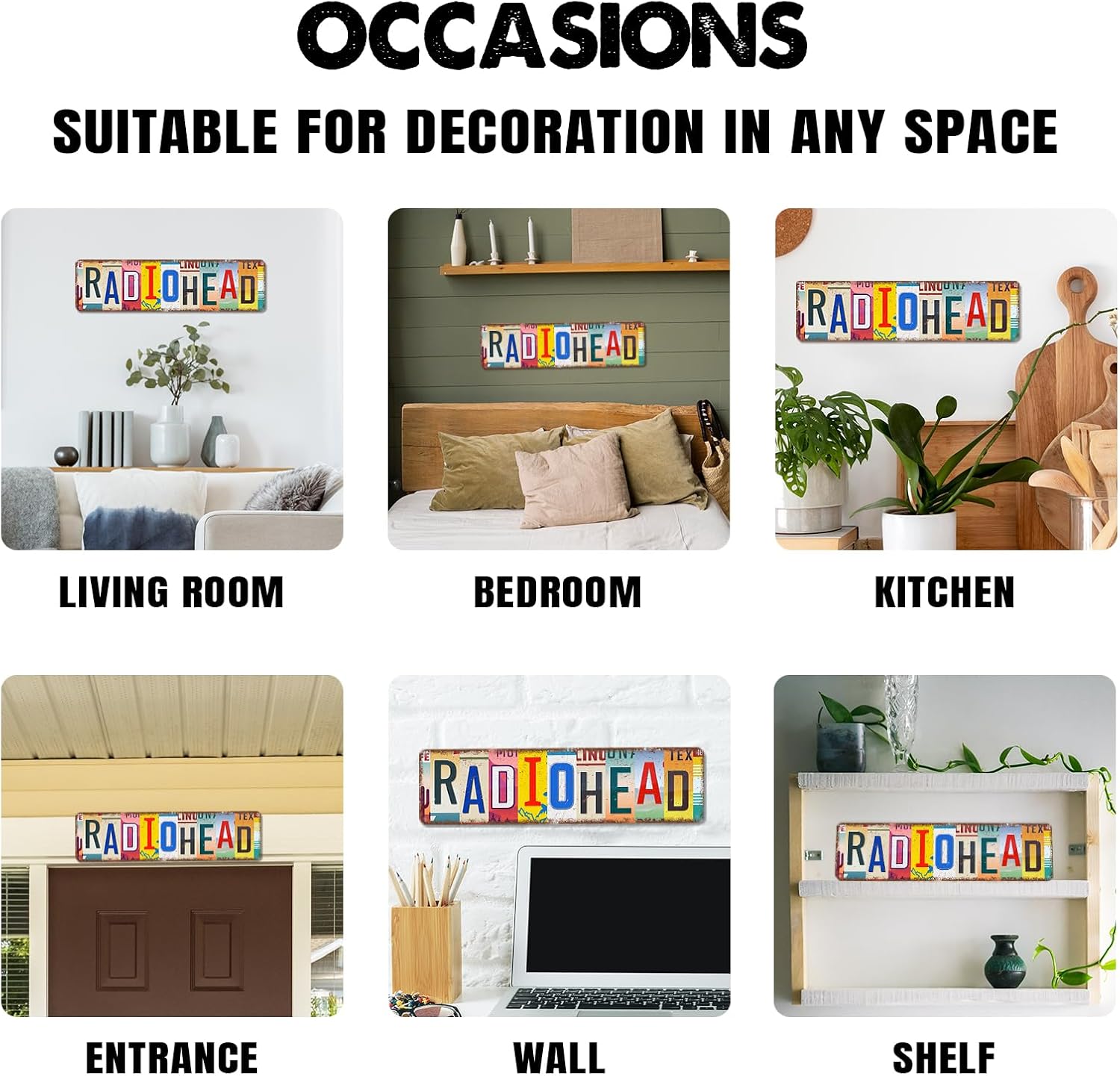Vintage Radiohead Metal Tin Sign Music Album Posters Wall Decor for Music Room Grunge Room Studio Bedroom image 5