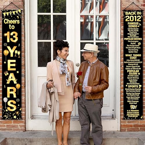 Miniatura 4 de Decoraciones de aniversario para fiesta de cumpleaños número 13, pancarta de felicitación a los 13 años, decoración de fiesta, letrero de bienvenida