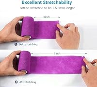 Vista 4 de WePet Envoltura para mascotas, vendaje autoadhesivo no tejido, gasa cohesiva de emergencia, para perros, gatos, caballos, pájaros, heridas