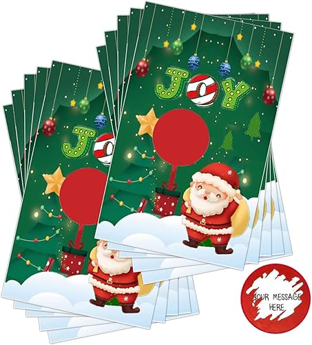 Miniatura 4 de Tarjetas de rascar en blanco para fiestas de Navidad, regalos de fiesta de invierno, boletos festivos para rifas, suministros de fiesta de Navidad
