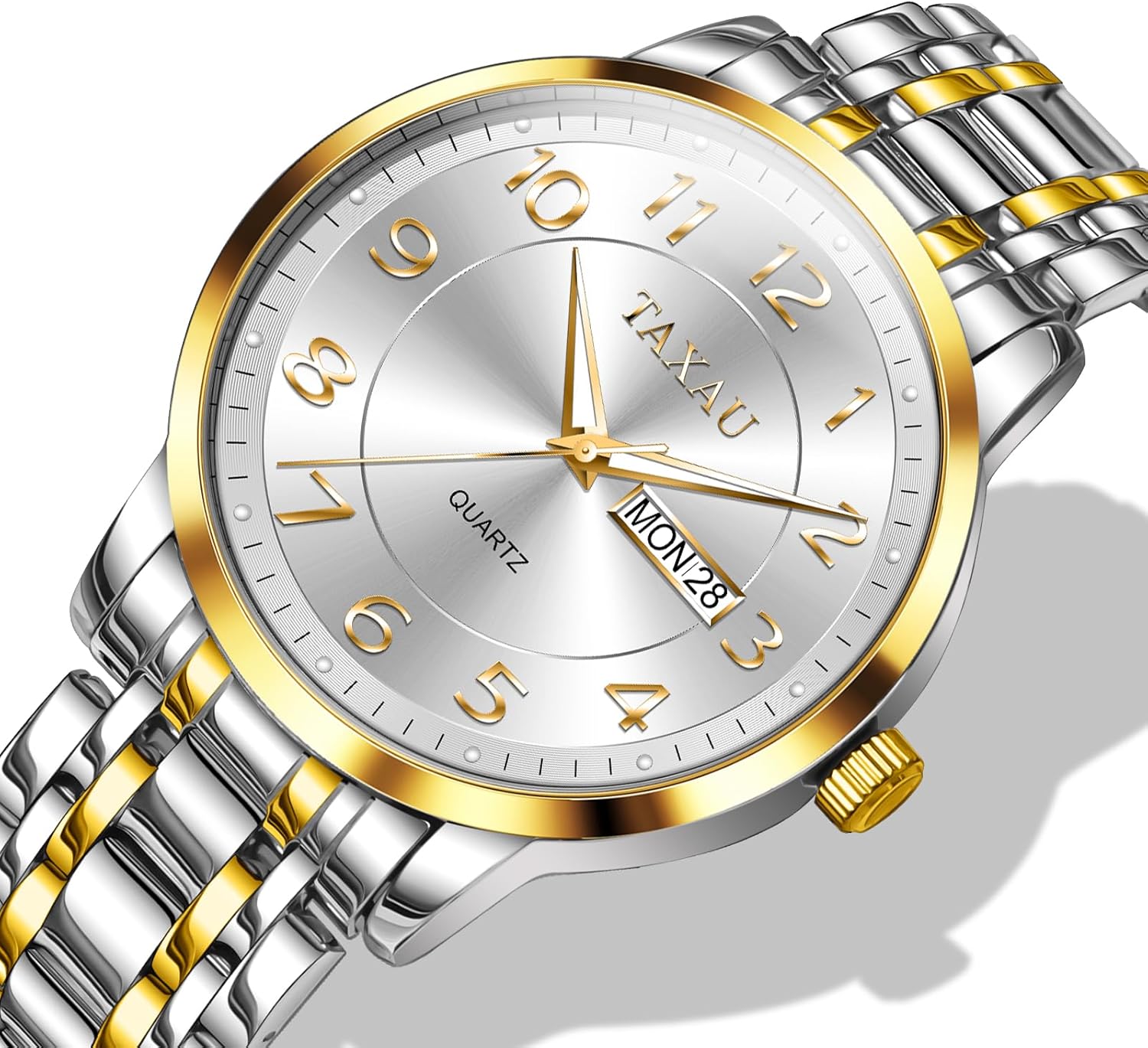 Mens Silver Watch Luxury Minimalist Dress Watch Classic Waterproof Watches for Men Analog Quartz Stainless Steel Men's Wrist Watches with Date Luminous Relojes para Hombres - Image 7