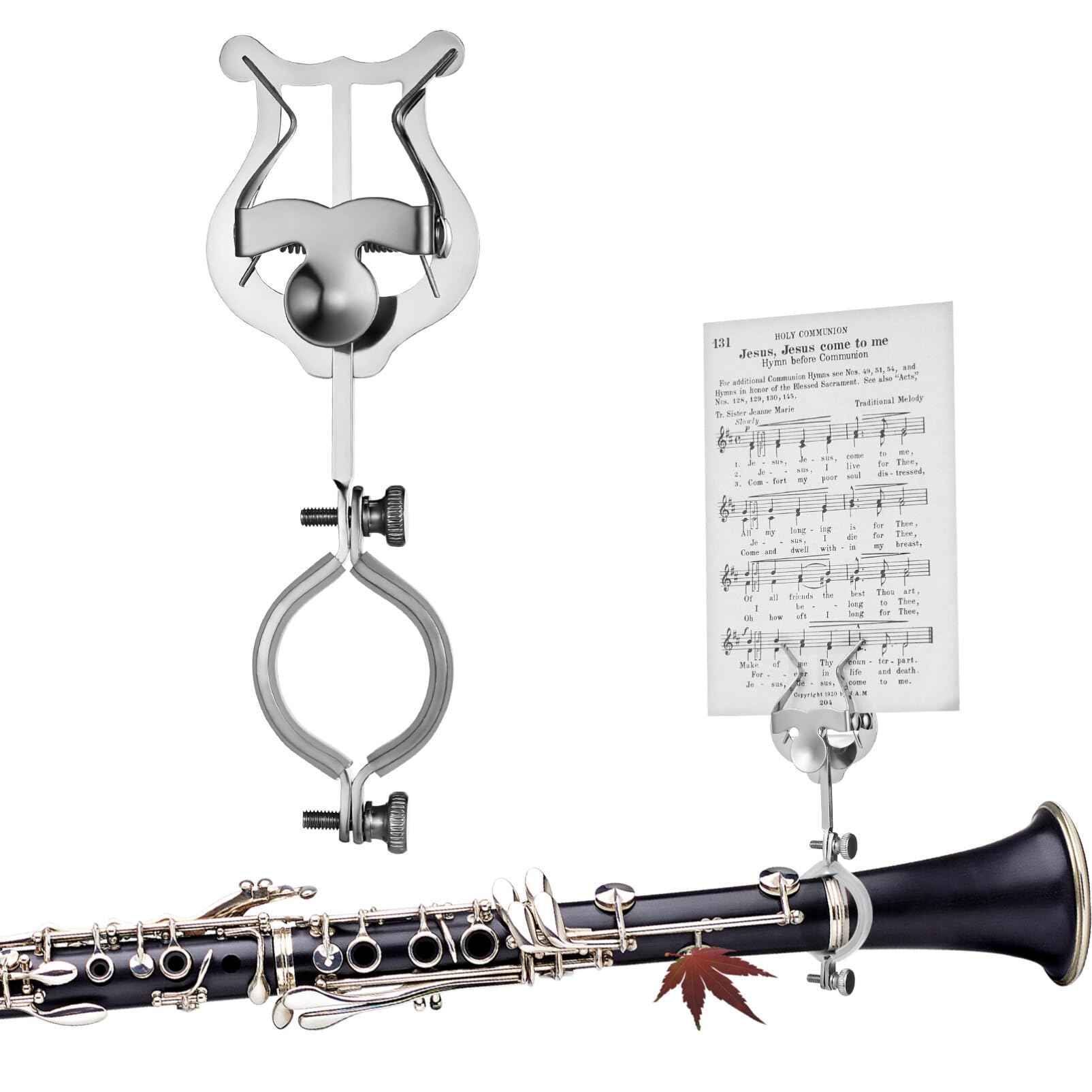 Accessorio Musica Lira Clip Per Spartiti Clarinetto - In Ferro, Per Banda Musicale, Leggio Portatile, Per Trombone E Tromba Clip Per Trombone E Tromba - 3