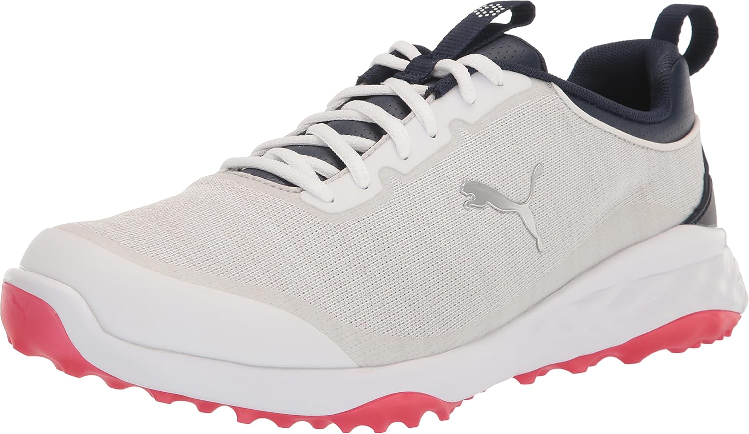 Puma Golf Men's Fusion PRO Extra Wide Golf Shoe, Puma White-Puma Navy-for All Time Red, 9