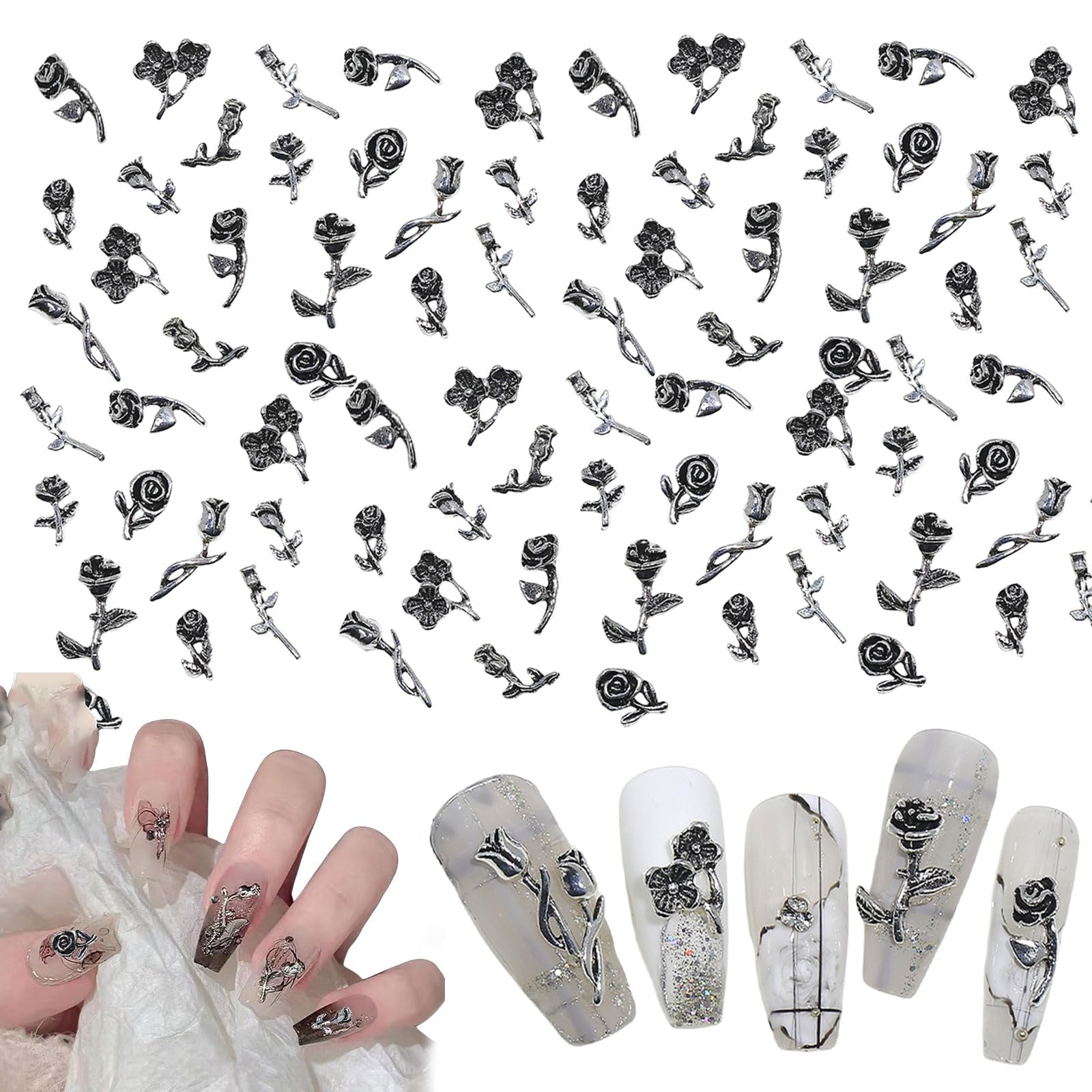 ネイルパーツ　バラ売り Amazon | ネイルパーツ 花 200個セット 立体 白い花 パール風