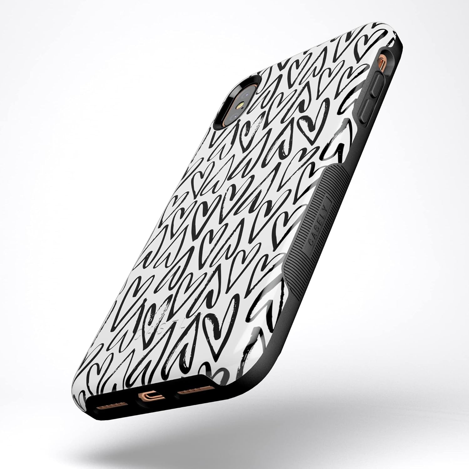 Casely iPhone Xs Max Case | Heart Throb | Endless Hearts | Bold Protective Design