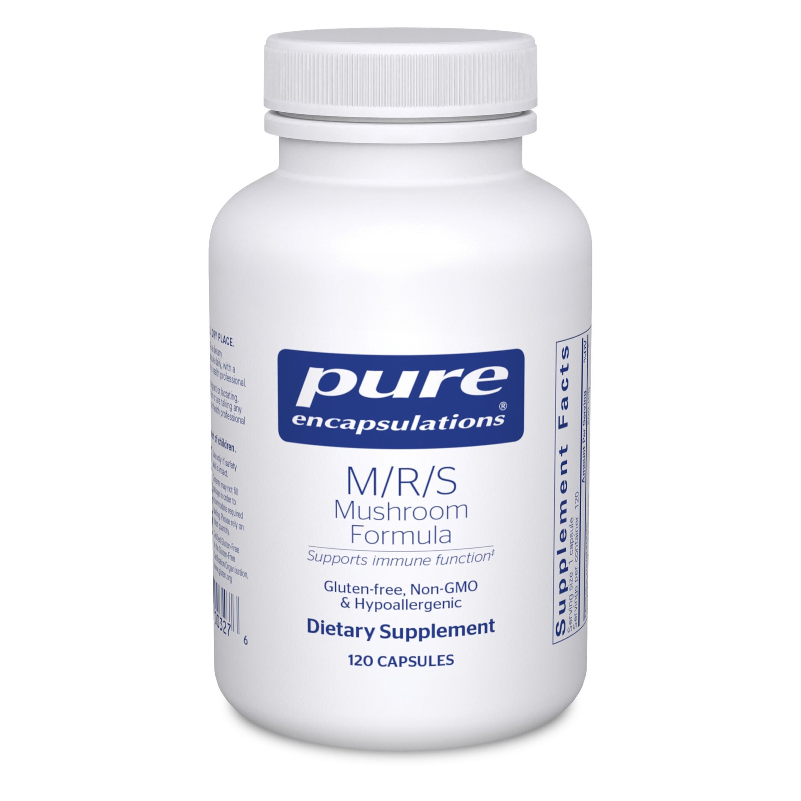 Pure Encapsulations M/R/S Mushroom Formula | Hypoallergenic Supplement Promotes Immune Health and Provides Broad-Spectrum Physiological Support | 120 Capsules
