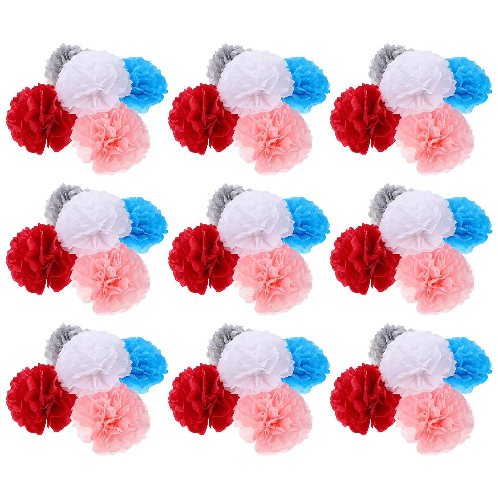 Pompones de papel decorativos coloridos kit de bolas de flores para bodas