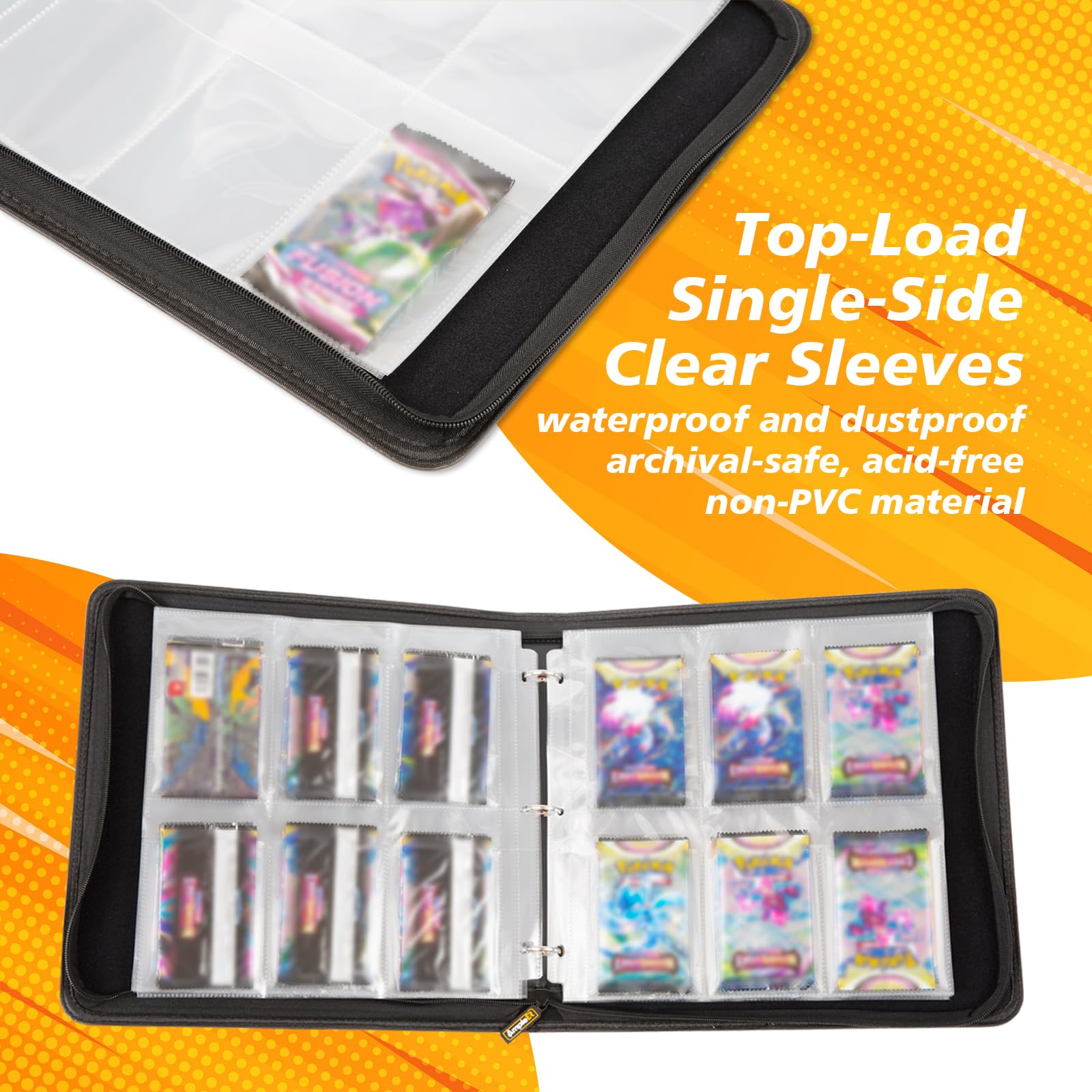 Amazon.com: Ampleer Booster Pack Storage Binder, 6 Pocket Sleeves Hold 60  Sealed Card Packs for TCG MTG Display Collection (Purple) : Toys & Games