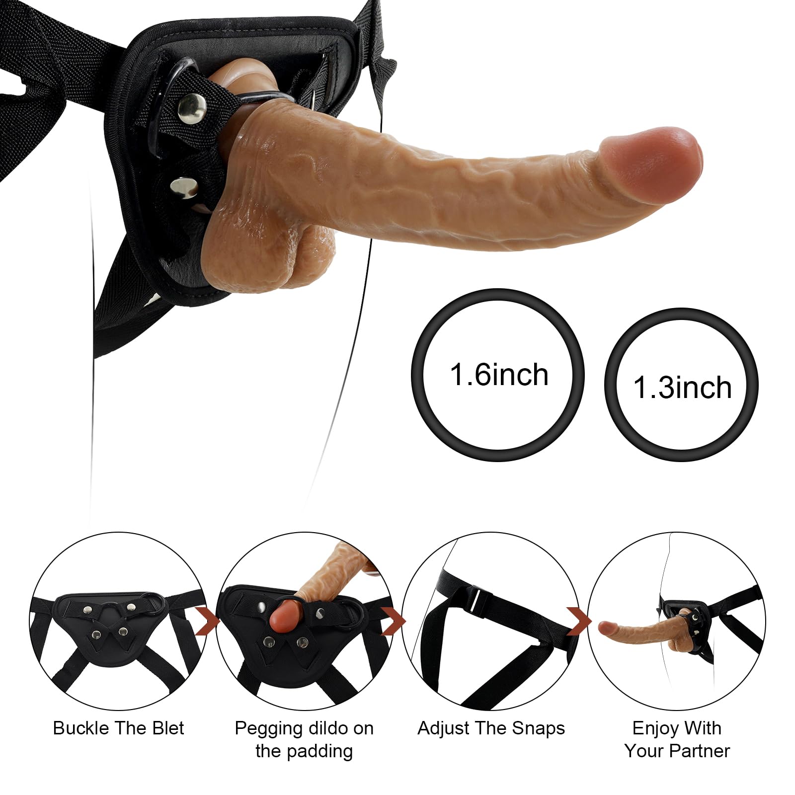 Dildo Realistico Strapon Vibratoreper Donna Telecomando,Fallo Vibratore Stimolatore Punto G Massaggiatore Vagina Strap On Sexytoysys Coppie Lesbiche,Pene Vibratori Anale Imbracatura Sex Toys Gay Uomo