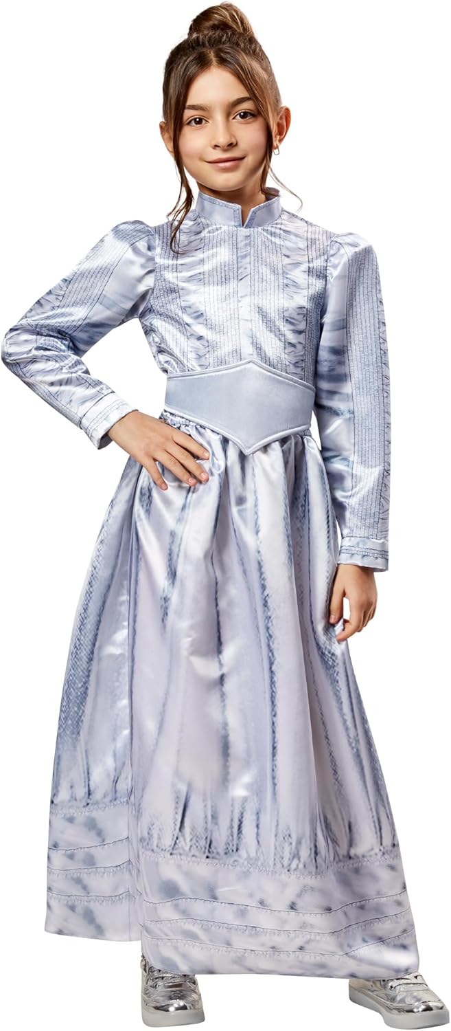 Rubies Beetlejuice 2 Astrid Deetz Costume Dress with Belt in Blue Silver for Kids Girls for Themed Parties and Halloween