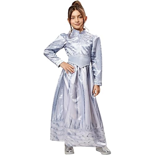 Rubies Beetlejuice 2 Astrid Deetz Costume Dress with Belt in Blue Silver for Kids Girls for Themed Parties and Halloween