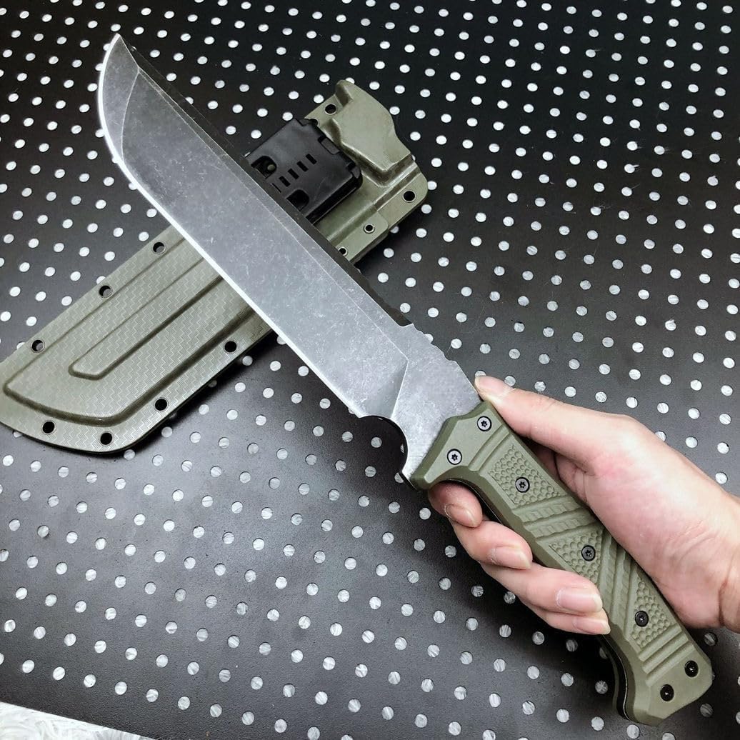 Generico TEERMA H6Z Forgiatura integrata fixed blade Coltello multiuso, Utilizzato principalmente per campeggio, caccia, pesca, esplorazione della giungla, escursionismo