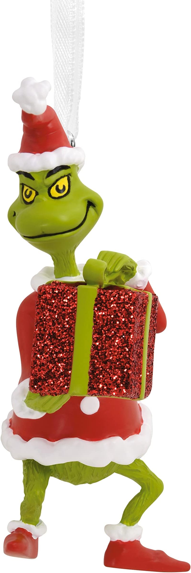 Dr. Seuss How The Grinch Stole Christmas! Grinch with Present Christmas Ornament