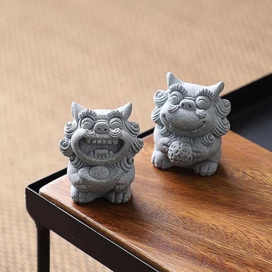 Amazon.co.jp: 獅子置物 シーサー置物開運風水グッズ イオン
