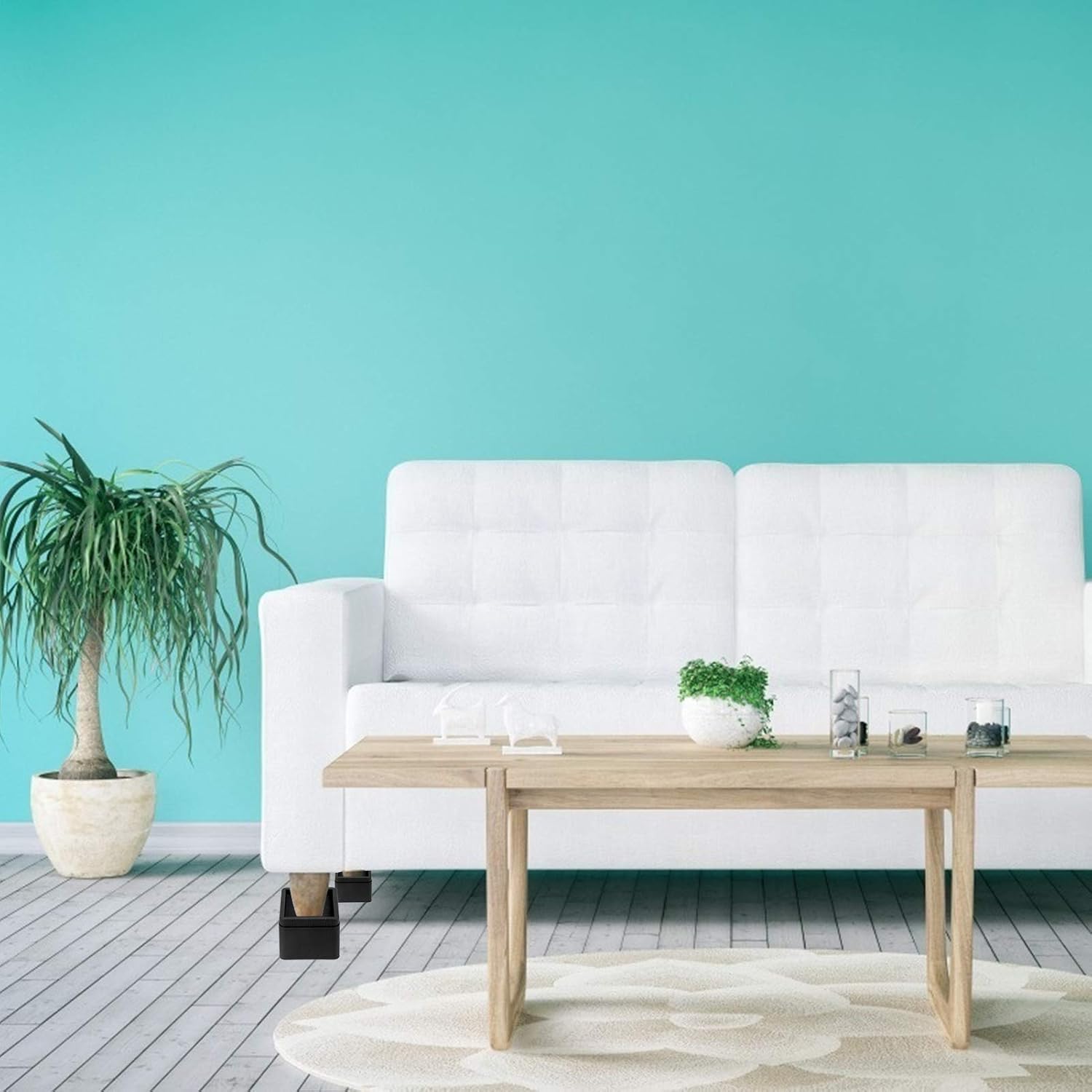 BTSD-home 3 Inch Bed and Risers Stackble Bed Lifts Risers in Heights of 3 or 6 Inch Heavy Duty