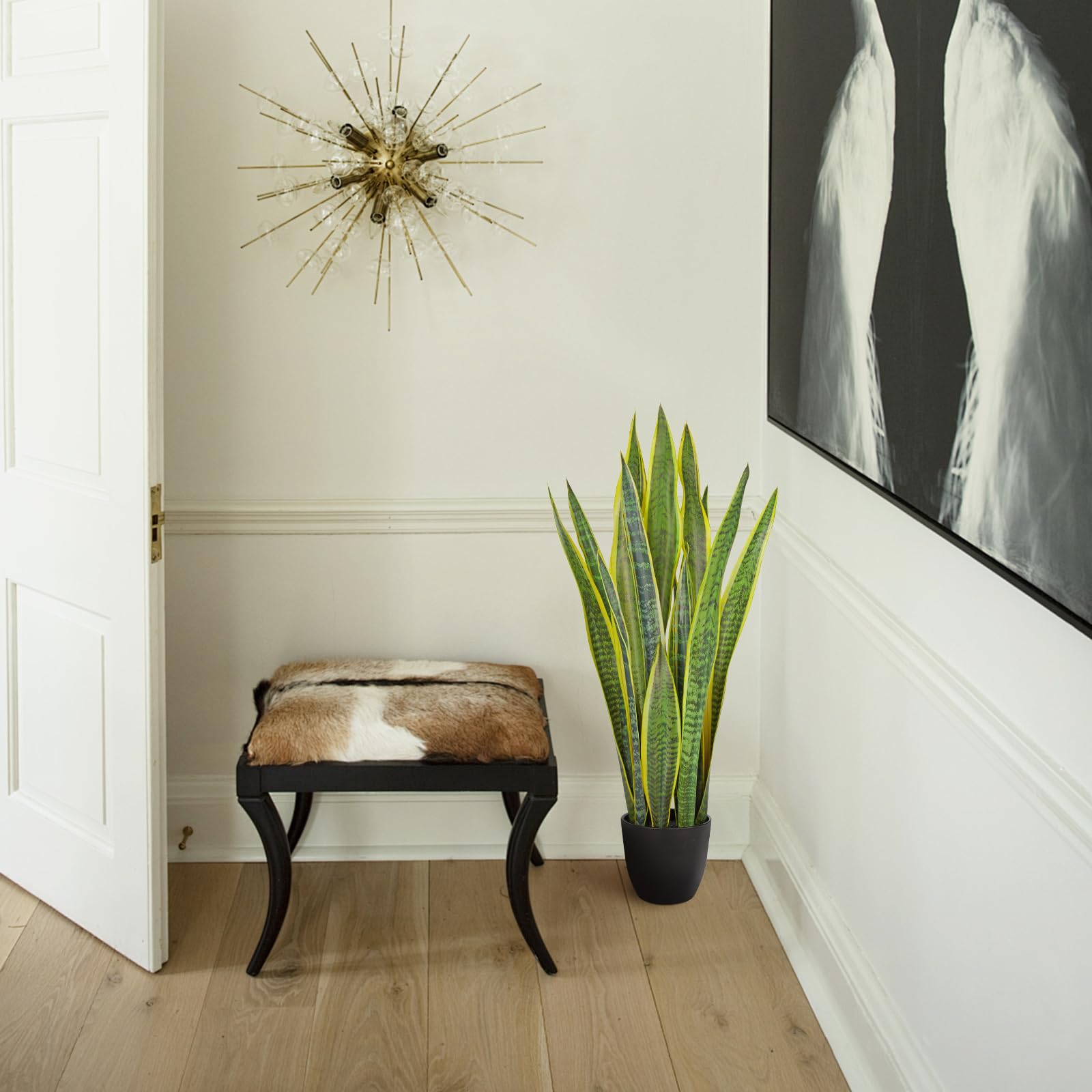 2er-Set Sansevieria Kunstpflanze groß Künstliche Schlangenpflanze 73 cm Wohnzimmer Pflanze Zimmerpflanzen für die Inneneinrichtung im Freien Künstliche Pflanze für den Heimgarten Bürodekoration