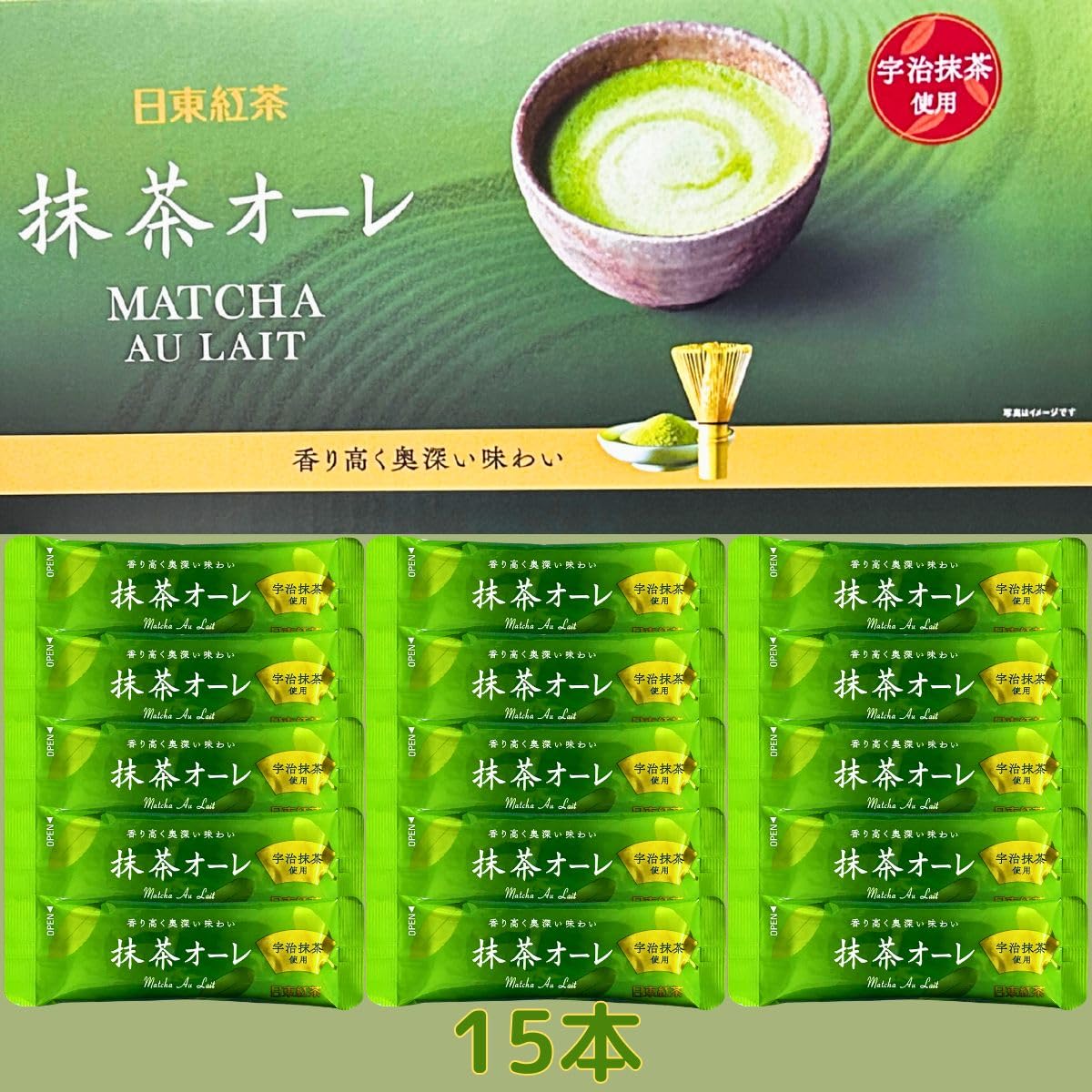 Amazon.co.jp: 日東紅茶 ロイヤルミルクティー 15本 ＆ 抹茶オーレ 15
