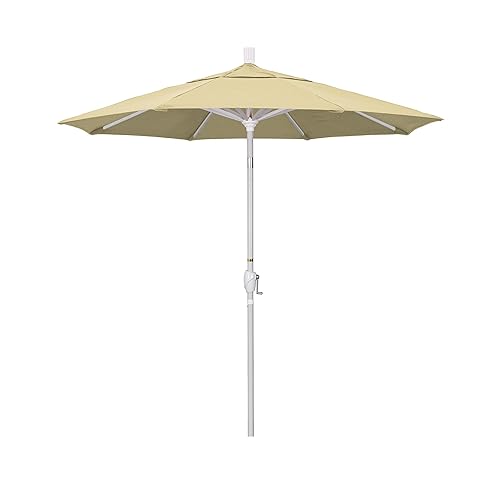 California Umbrella 7.5' Round Aluminum Market Umbrella, Crank Lift, Push