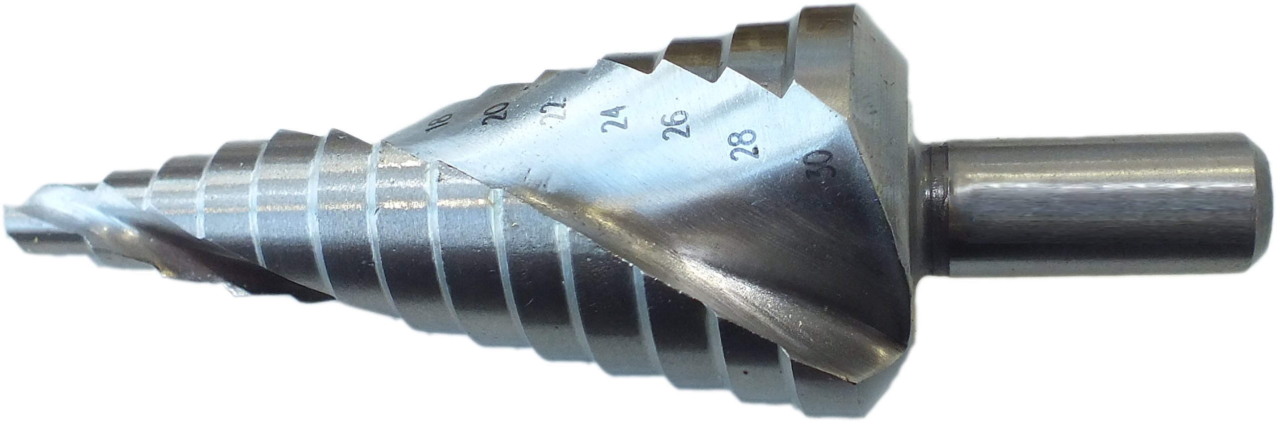 HSS-CO wiertło stopniowe, rowkowanie spiralne, stop kobaltu, rozmiar: 6-30 mm