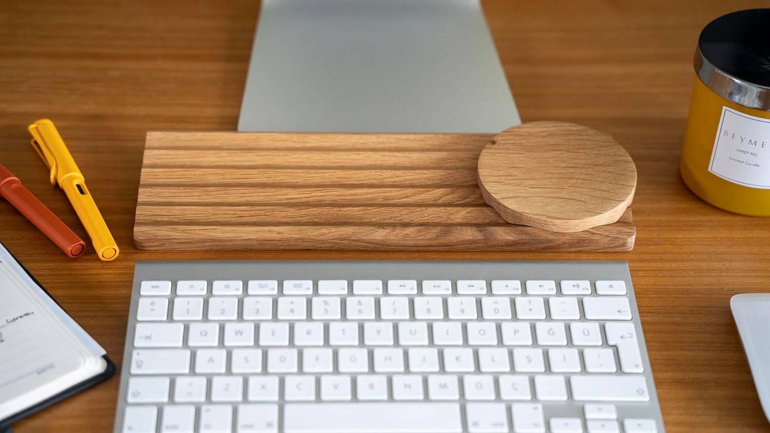 Think Out Horizo - Pen Holder - Wooden Desk Organizer, Pencil Holder, Fountain Pen Tray, Pencil Organizer Pen Organizer for Desk (Oak)